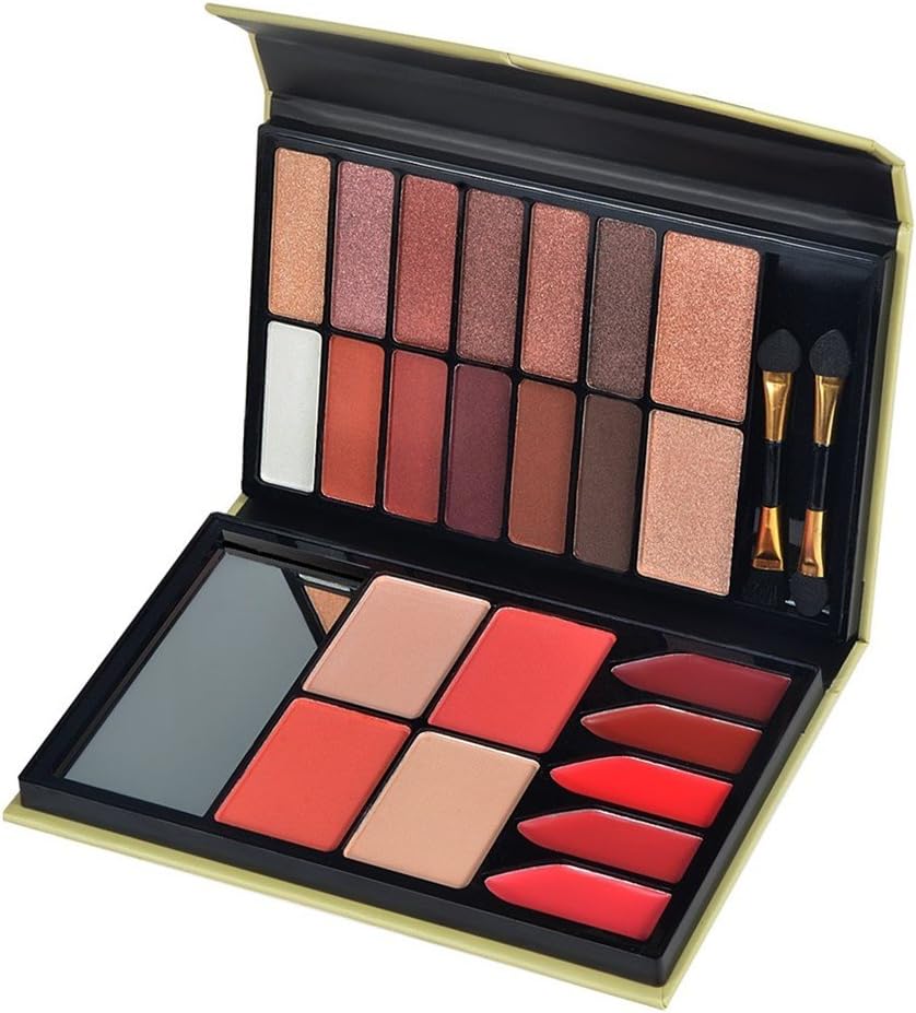 Eyeshadow Palette Matte Shimmer Set 12Colors+ Highly Pigmented+ Pressed Powder+ Blusher+ Lipstick Professional Makeup Kit