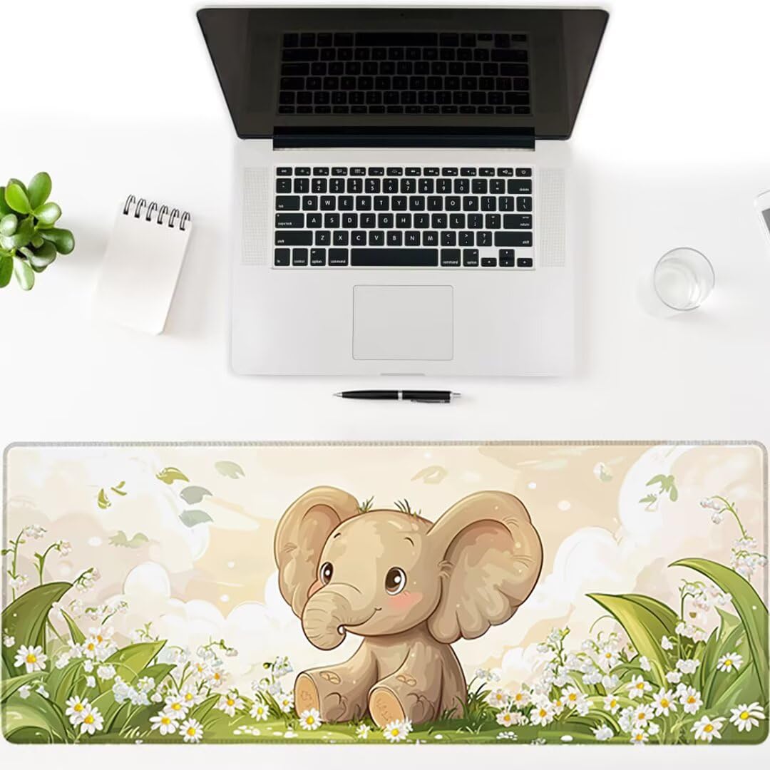 Podkładka pod mysz do gier XXL - 1400x600x3mm - zwierzęta duża antypoślizgowa podkładka pod klawiaturę biurową z przeszytymi krawędziami, kwiat duża podkładka pod mysz do gier do biura i domu