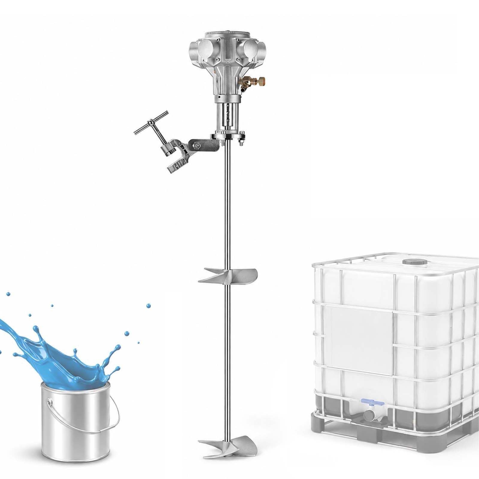 Druckluft-Rührwerk für IBCs mit Spannbefestigung & stufenloser Regelung (100-Gallon)