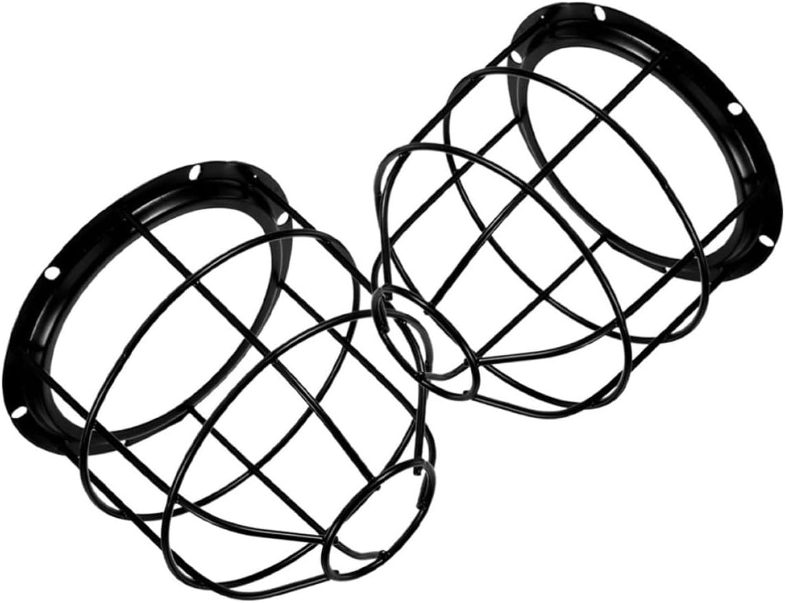 SEWACC 2pcs Wire Mesh Light Bulb Guard for Bulbs Easy Installation and Enhanced Protection, Iron Metal Lamp Cage Suitable for Workshop Lighting and Signal Lights