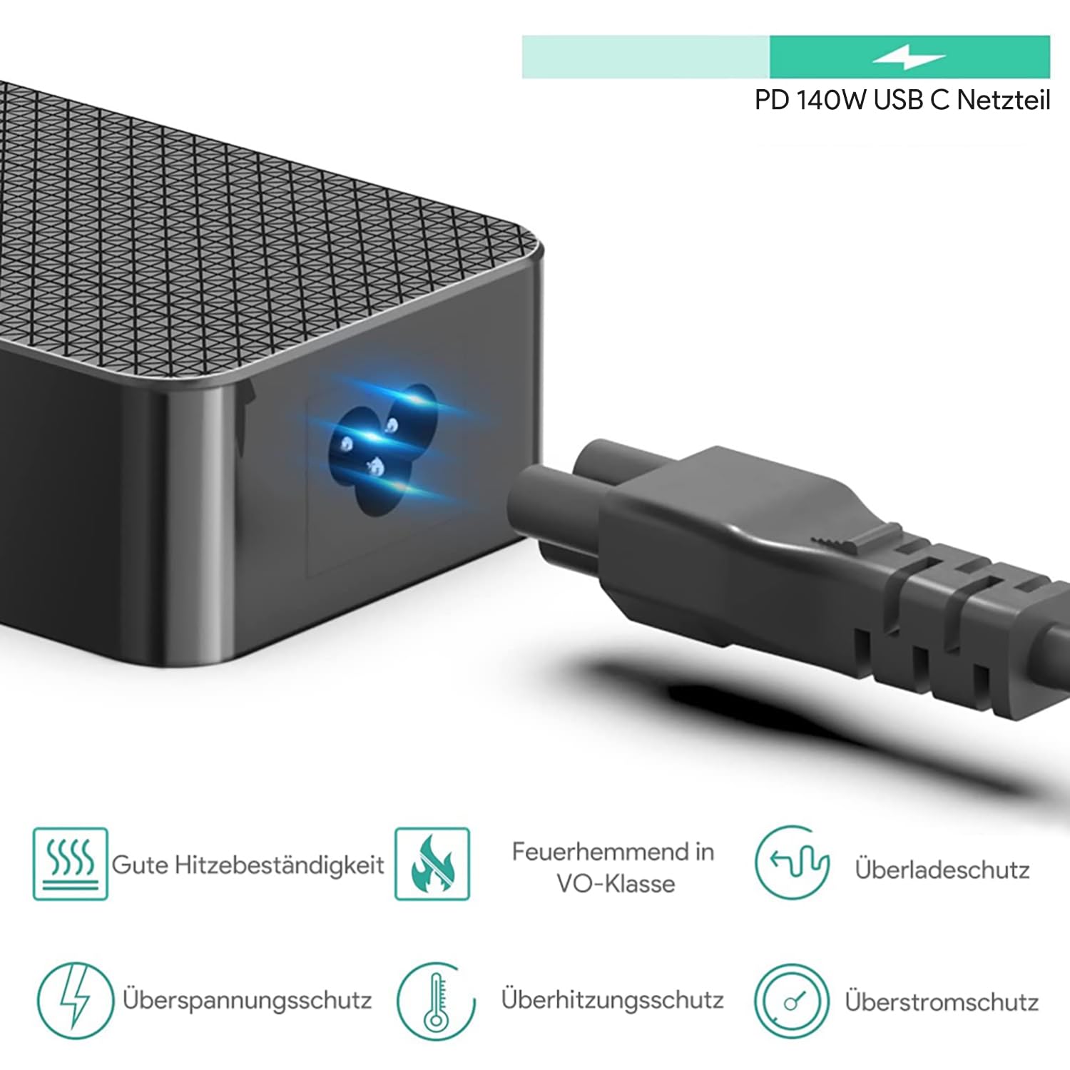 HKY 28V 5A USB C Schnellladegerät 140W für PoE‑Switch, Router, ONU Glasfasermodul, Multifunktionsdrucker, WAVLINK PD140W Dockingstation, ThinkVision P24QD, ViewSonic XG323, HP Z‑Monitor, Samsung