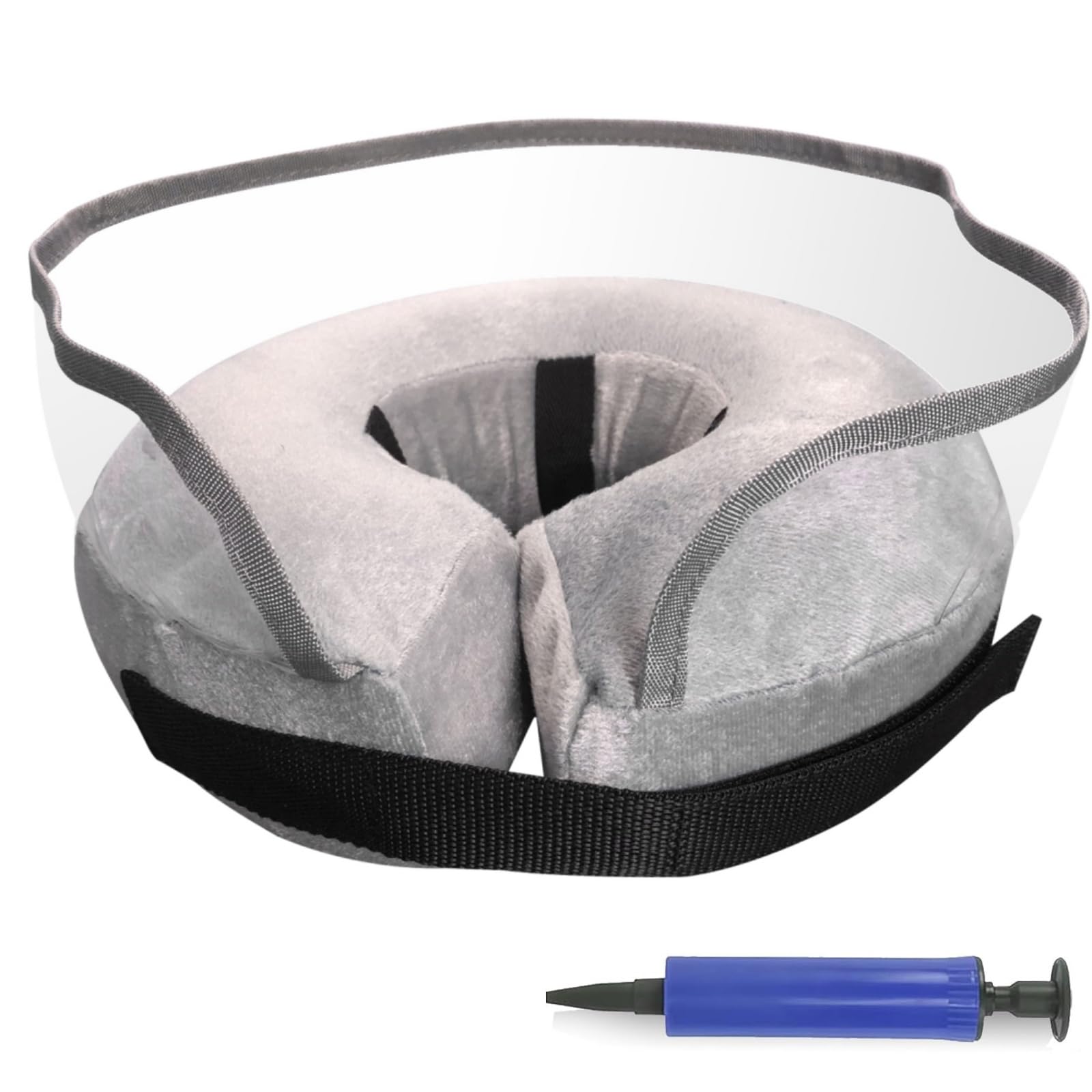 MHwan Collar Isabelino Perro, Collar Isabelino Inflable, Suave y Transpirable, No Afecta La Visión Ni La Alimentación, Collar Isabelino Perro Grande Ajustable, Extraíble y Fácil De Limpiar (L)