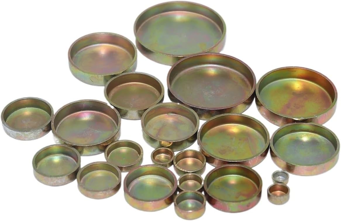 40pcs Engine Core Plug 8-20mm Freeze Expansion Plug Cover Zinc Plated Cup Cylinder Head Block cap Spare Replacement parts