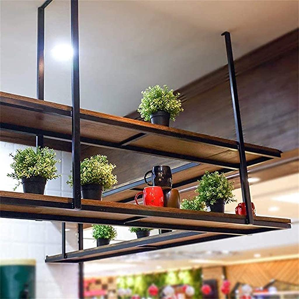 VITIWEDTY Ceiling Wine Glass Rack - Height Adjustable Hanging Bottle - View #8