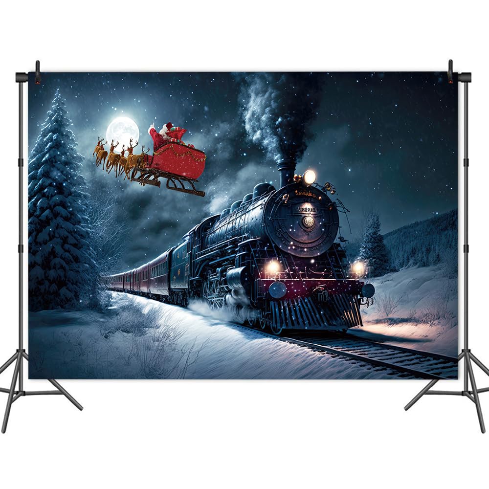 Steam Train Parties Kids Party Decor Train Theme Backdrop 7x5 FT - Cartoon Steam Locomotive ...