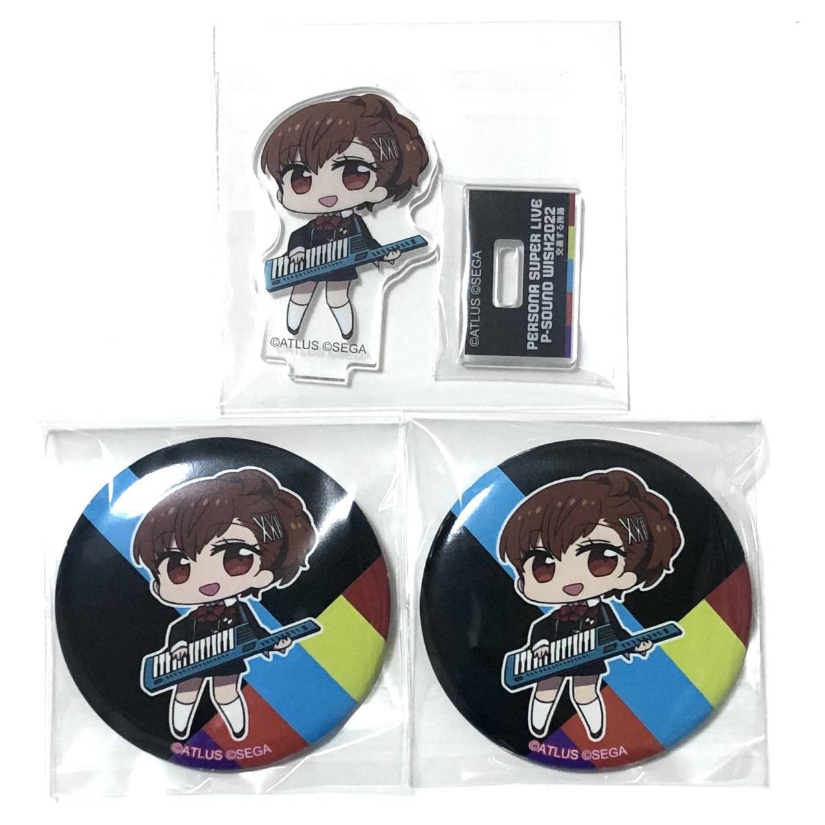 Amazon.co.jp: ペルソナ3 主人公 ハム子アクリルスタンド 缶バッジ  