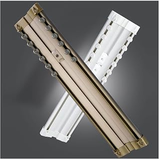 Rieles dobles unidos para cortinas, juego de rieles para cortinas divisorias de habitaciones, rieles para cortinas resistentes, lujosos y hermosos, fáciles de instalar (color: marrón, tamaño: 5m(16.