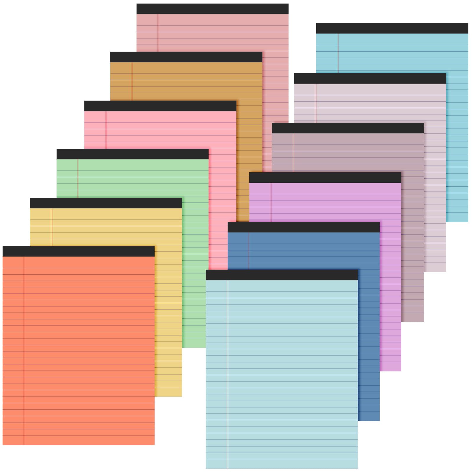Lincia 12 Pcs Colored Legal Pad Writing Pads 8.5 X | Ubuy - View #10