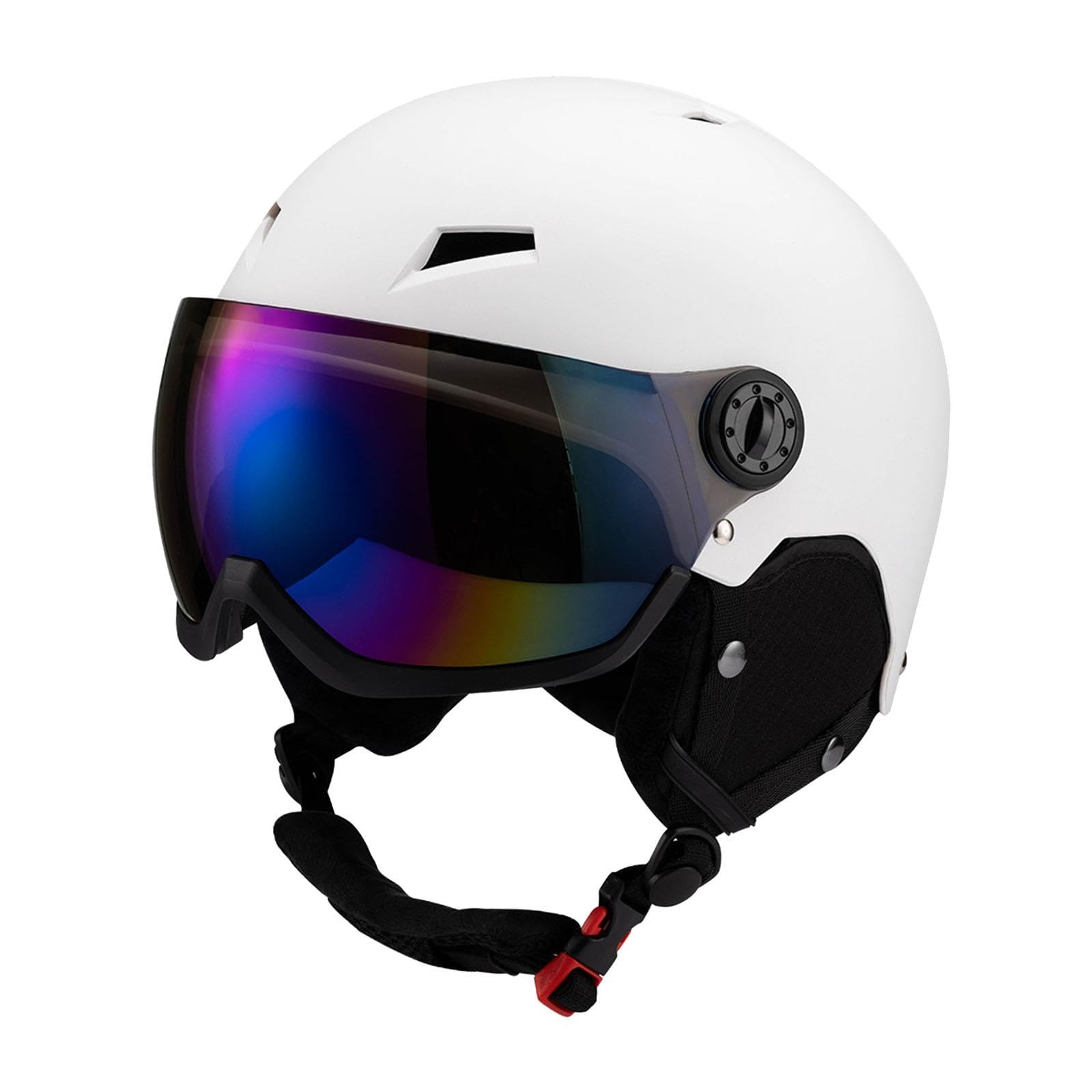 Kask narciarski okulary ochronne kask deskorolkowy do sportów zimowych na zewnątrz biały S