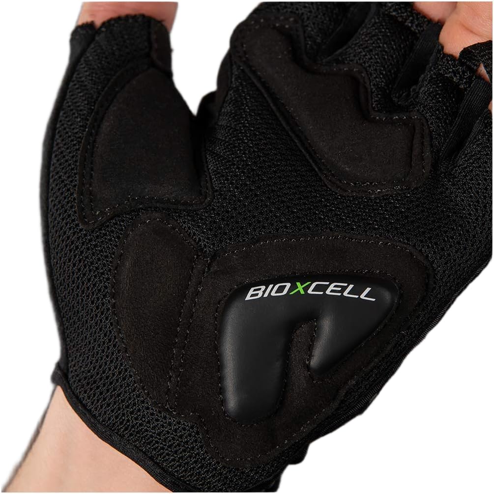 Chiba BioXCell Air | Guantes de Verano para Bicicleta para Hombre y Mujer | Ajuste elástico y ventilación de Malla Airmesh | BioXCell Acolchado de Gel | Práctico Clip fácil y Quickpull