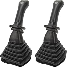 Pyhodi 2 Stück 3-Tasten-Bagger-Joystick-Griffe, Staubschutz-Ersatz für Doosan DH DX150 215 225 300 370-9C, 2 Stück 3-Tasten-Griff-Bagger-Joystick-Kit, Verbesserte Ergonomie Premium