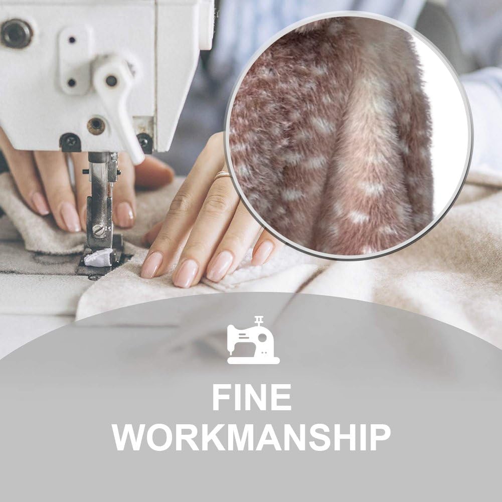 [Kopexis] フェイクファーショール ニットポンチョ ポンチョ キュート 鹿柄 柔らかく快適 フード付きカーディガンマント 暖