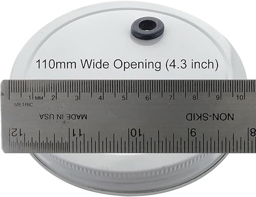 Miniatura 7 de Tarro de boca ancha de 1 galón con tapa metálica blanca con ojales de 4.331 in y esclusa de aire TwinBubble