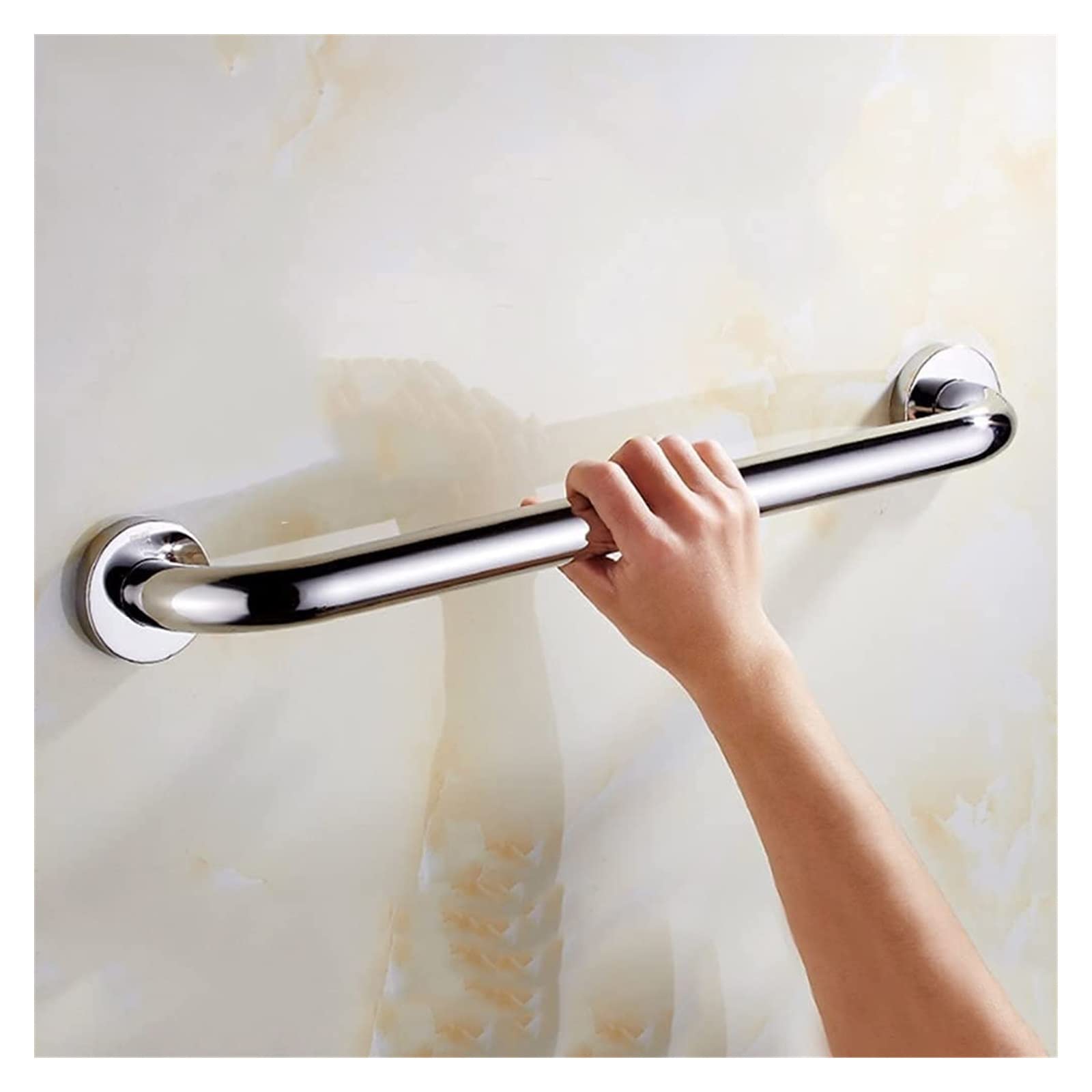 Barras de Apoyo de Acero Inoxidable 304, pasamanos Antideslizantes de Pared en Cromo Pulido, Soporte de Seguridad para Personas Mayores, bañeras, inodoros, cocinas y escaleras (Tam
