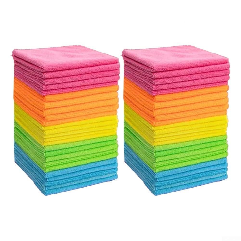 Toallas de microfibra suave de 25 cm, colores surtidos para