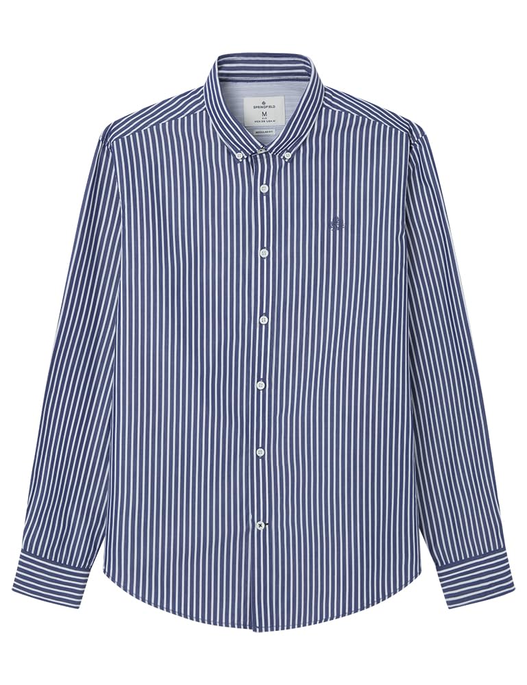 Springfield Herren Camisa de Poplin Con Rayas Streifen Popelin-Hemd