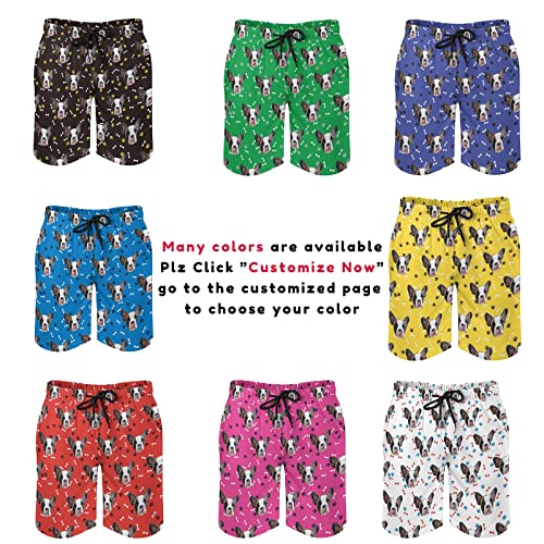Personalized Mens Beach Shorts Custom Swim Trunks with Face/Photo/Picture/Logo/Text Print, Design Your Own Board Shorts2