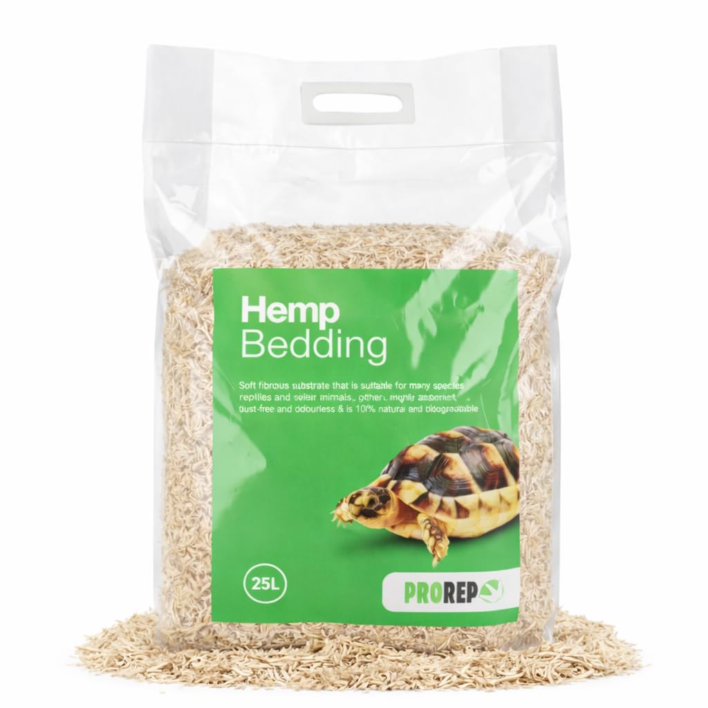 ProRep Hemp Bedding 25 Litre | Natural, Absorbent & Low-Dust Substrate | Biodegradable Bedding for Reptiles, Snakes, Tortoises & Small Mammals
