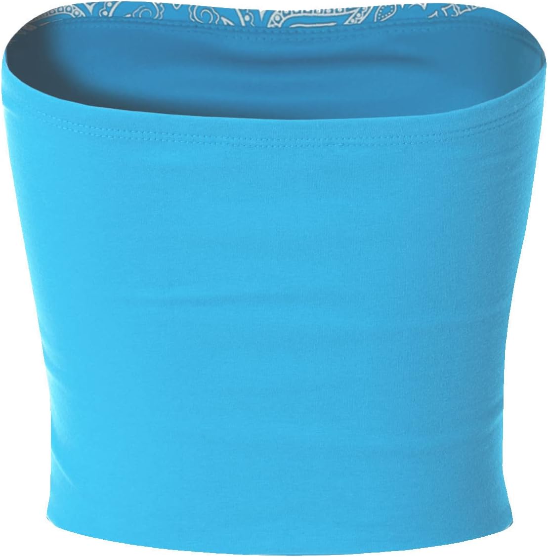 MixMatchy Women's Double Layered Basic Casual Strapless Backless Bandeau Bra Tube Tops - Image 3