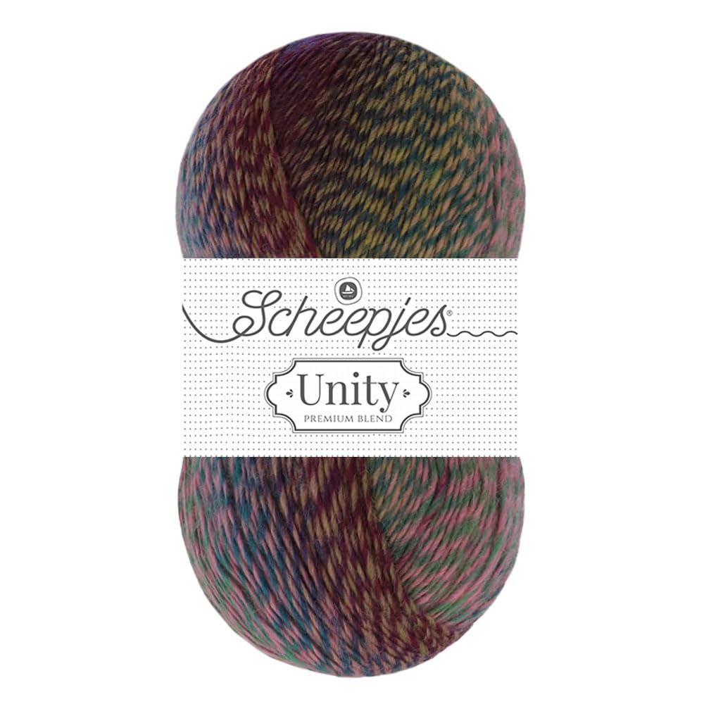 Scheepjes Unity (420m) Yarn - Wool-Blend, Soft and Lightweight Yarn for Shawls, Socks and Home Accessories, 987 Allyson, 1 x 100g