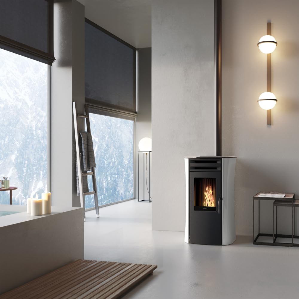Edilkamin Pelletofen | Dania ATC | 6 kW | Glas Weiß