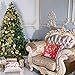 Jetec Christmas Cushion Covers - 18x18 Inch 4 Pieces Standard Pillow Cases for Indoor Christmas Decorations (Eye-catching Color)