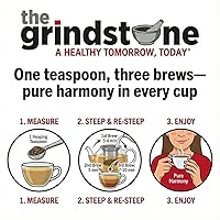 Vista 5 de Grindstone, té orgánico de hierba de limón y jengibre, colección de té de bienestar, té de infusión de hierbas de hojas sueltas, sin cafeína, tarros