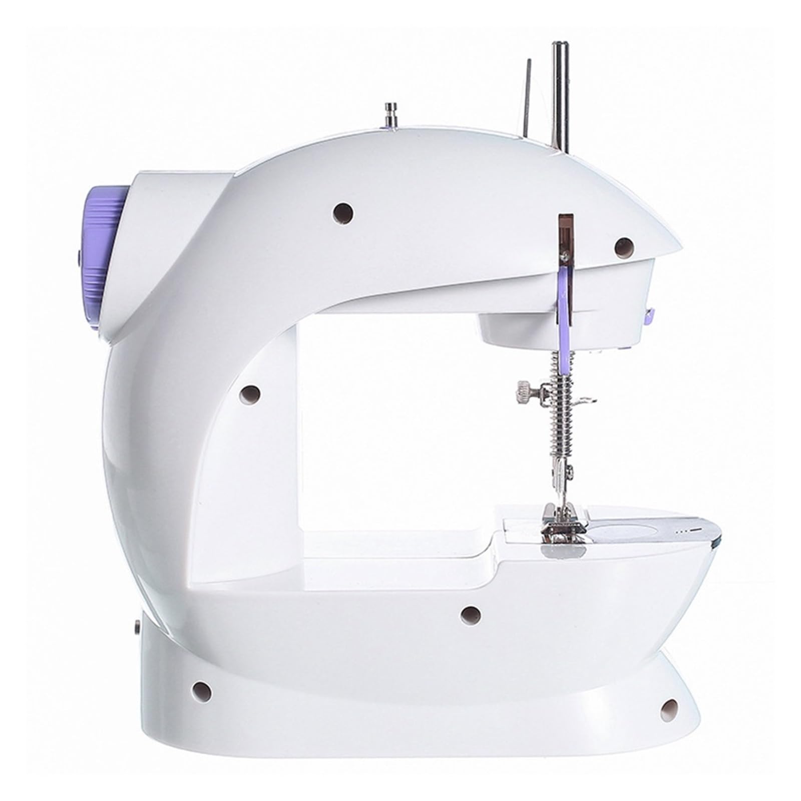Mini máquina de Coser Manual portátil y Ligera con Puntada pequeña, luz, 2 velocidades, Ideal para Principiantes, portátil y Flexible.