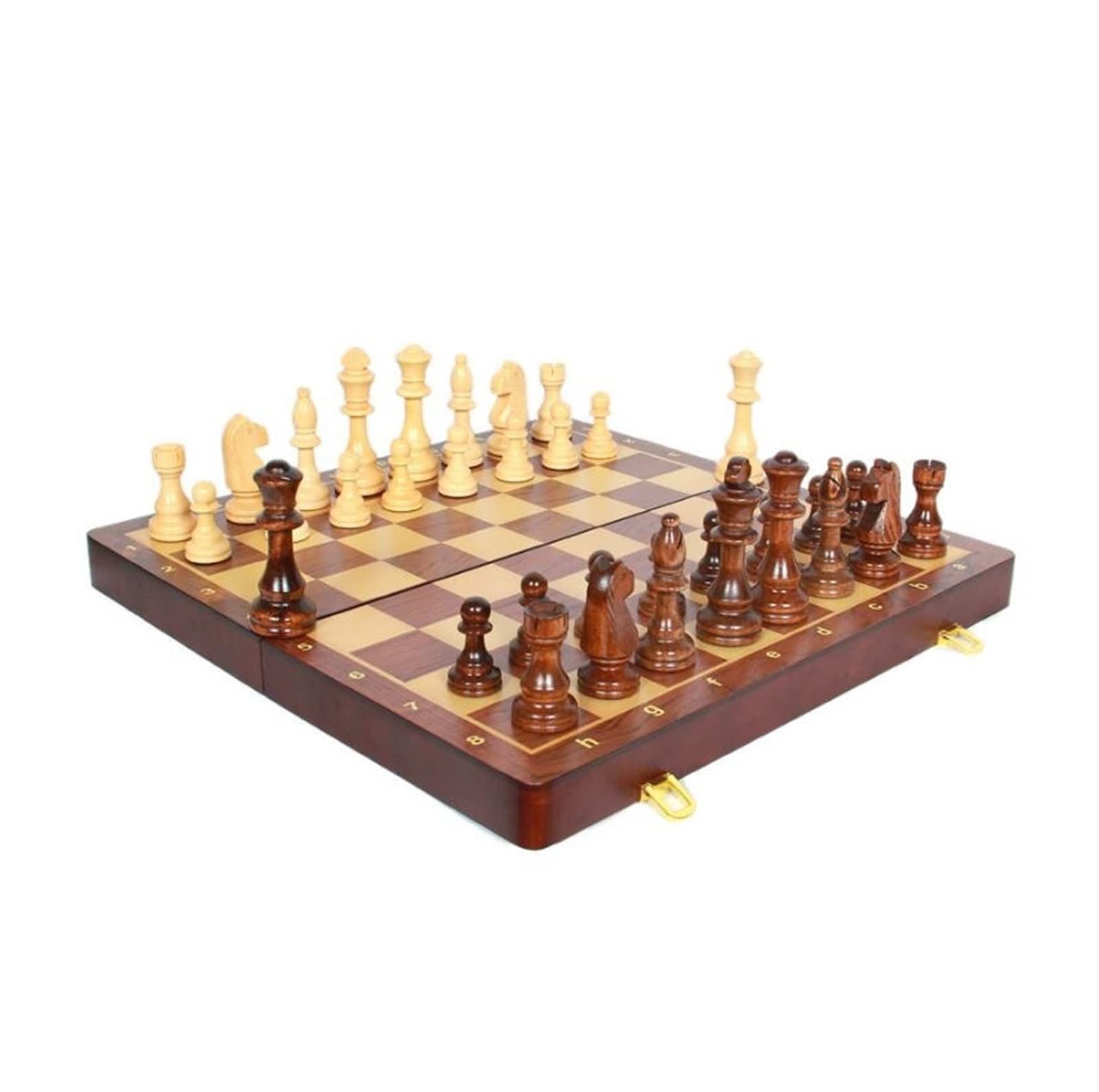 Reisespiele, Schach-Holz-Schach-Set 17'' x, Schach-Sets for Erwachsene, magnetisches Schach-Set