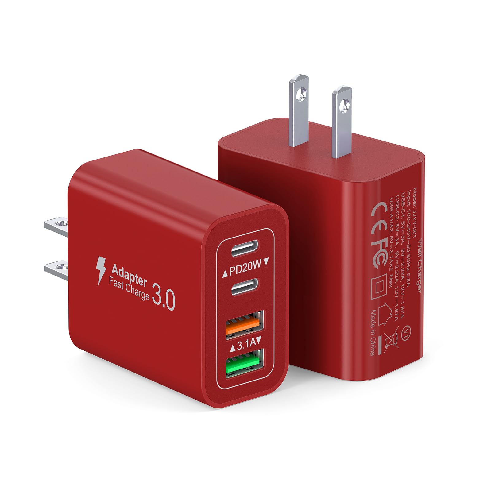 Amazon.com: 40W USB C Wall Charger, 2-Pack Super Fast Charging Block PD ...
