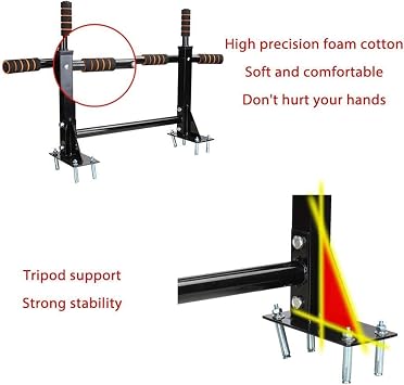 Pull Ups Strength Training Pull-Up Bars Strength Training Dip Stands Pull up Bar for Doorway Portable Pullup Chin up Bar Home Door Exercise Equipment Body Gym System Trainer