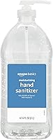 Amazon Basics Moisturizing Hand Sanitizer, 62% Ethyl Alcohol, Original Scent, 67.6 Fl Oz Large Pump Bottle