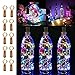 10 Pack 20 LED Wine Bottle Cork Lights Copper Wire String Lights, 2M/7.2FT Battery Operated Wine Bottle Fairy Lights Bottle DIY, Christmas, Wedding Party Décor (Multicolor)
