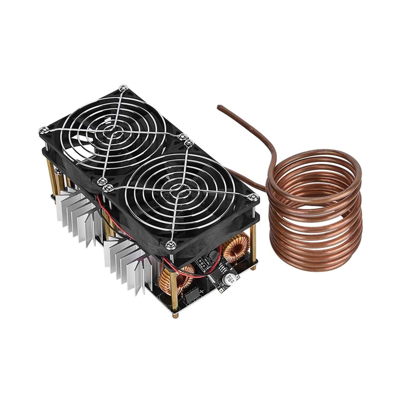 Nagrzewnica indukcyjna, 40A 12 V-48 V 1800 W ZVS moduł płyty nagrzewania indukcyjnego Flyback sterownik podgrzewacz DIY moduł nagrzewania indukcyjnego wysokiej częstotliwości