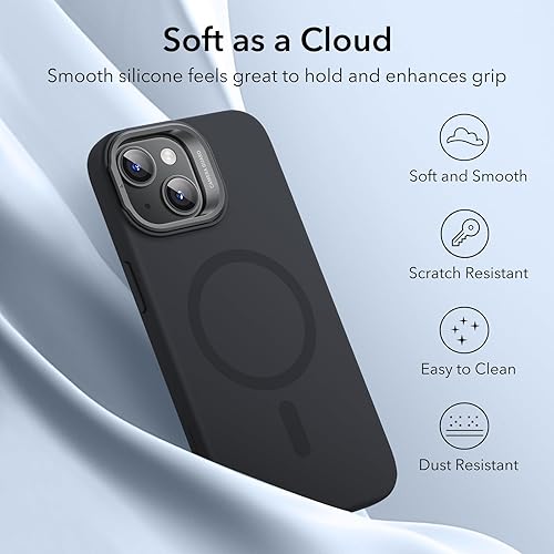 Vista 14 de ESR - Funda para iPhone 15 compatible con MagSafe, funda protectora de grado militar con soporte integrado, cubierta trasera resistente a