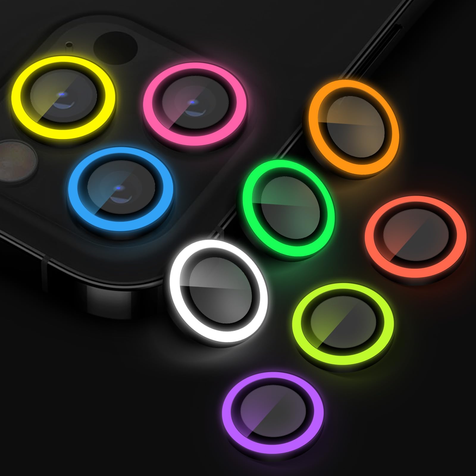Kucheed Protezione Obiettivo Glitter Per IPhone 16/16 Plus – Vetro 9H Con Allineamento Automatico - 3