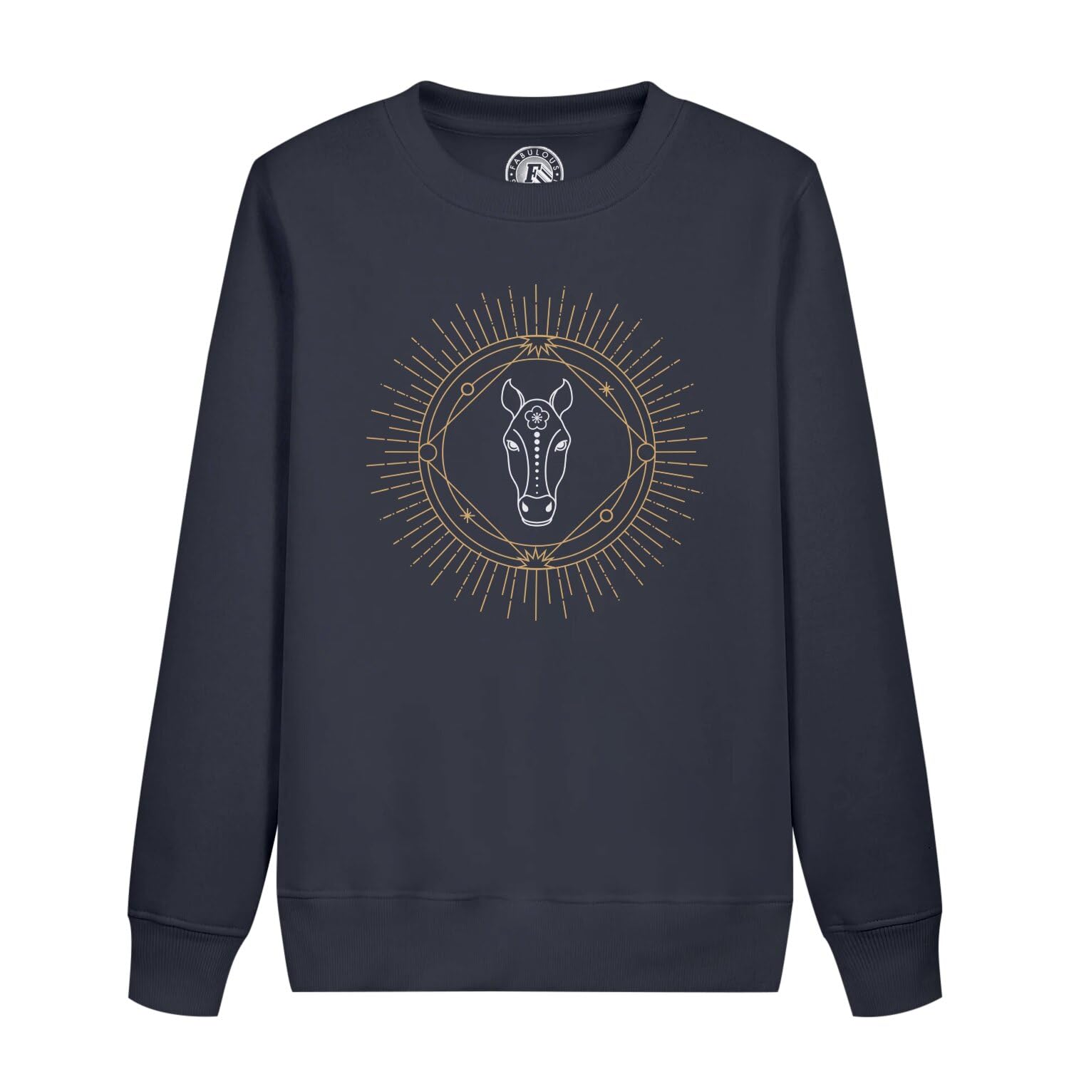Sweatshirt enfant cheval signe chinois idéal pour l'école et les loisirs