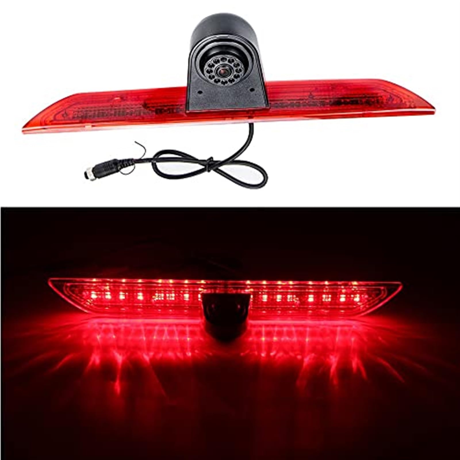 Kamera HD 3. światła hamowania + 7-calowy monitor, do Forda, Transita 8 V363, F-150, F250 F350 2014-2019 cofania z noktowizorem Kamera tylnego światła stopu samochodu