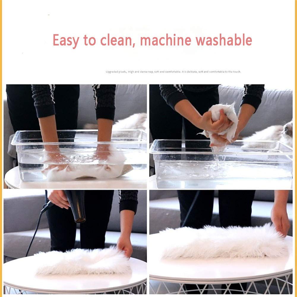 Peau de Mouton synthétique,Faux Peau de Mouton Imitation Toison Moquette,Peau d'agneau Tapis,Fluffy Soft Longhair Décoratif Coussin de Chaise Canapé Natte
