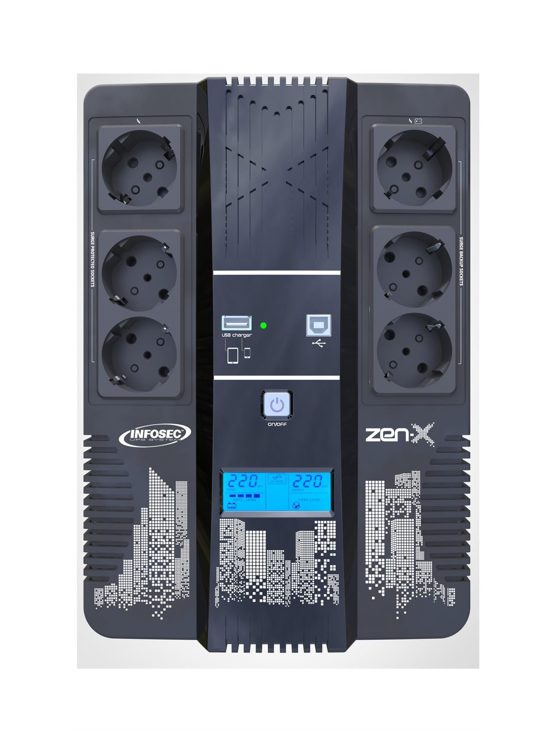 Infosec Zen-x 800 VA Onduleur PC 480 W