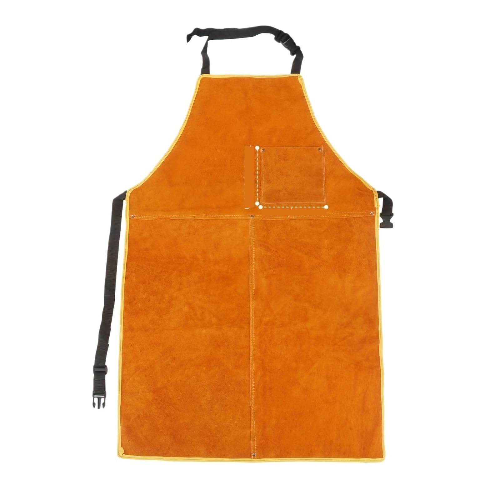 delantal cocina Delantal de cuero for taller, correas con hebilla, resistente al calor y a las llamas, delantal soldadura, ajuste ajustable for hombres mujeres