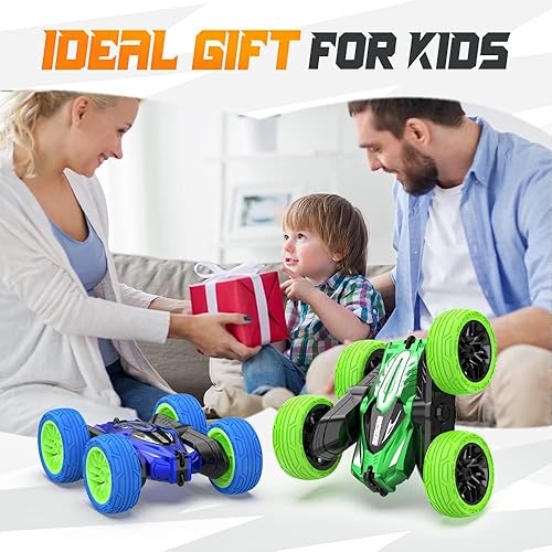 Miniatura 7 de BEZGAR Auto a control remoto  Autos RC mejorados de doble motor para niños con puerto de carga directa USB, 2.4 GHz, conducción de doble cara todo