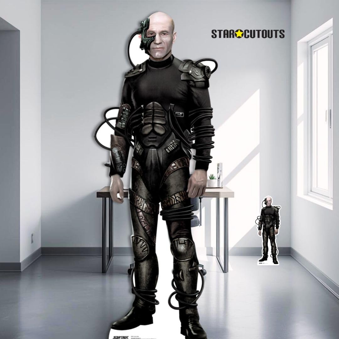 Star Cutouts SC4831 Locutus of Borg Star Trek - 180 cm lebensgroßer Pappaufsteller | Offizielles Bösewicht-Display für Trekkies, Sammler & Events