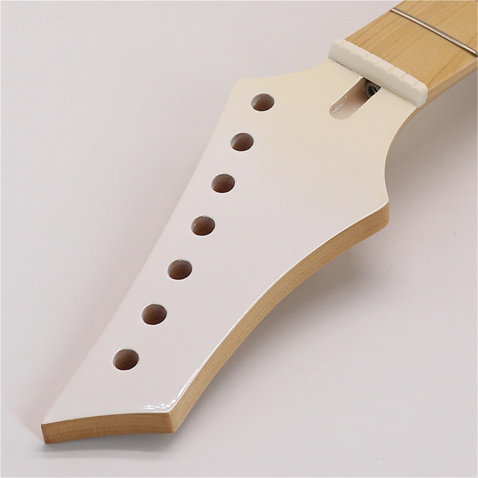 DIY Gryf Gitarowy 7 Strun Leworęczna Biała Główka 24 Progi Oryginalny Klon DIY Profesjonalna Gitara Gryf