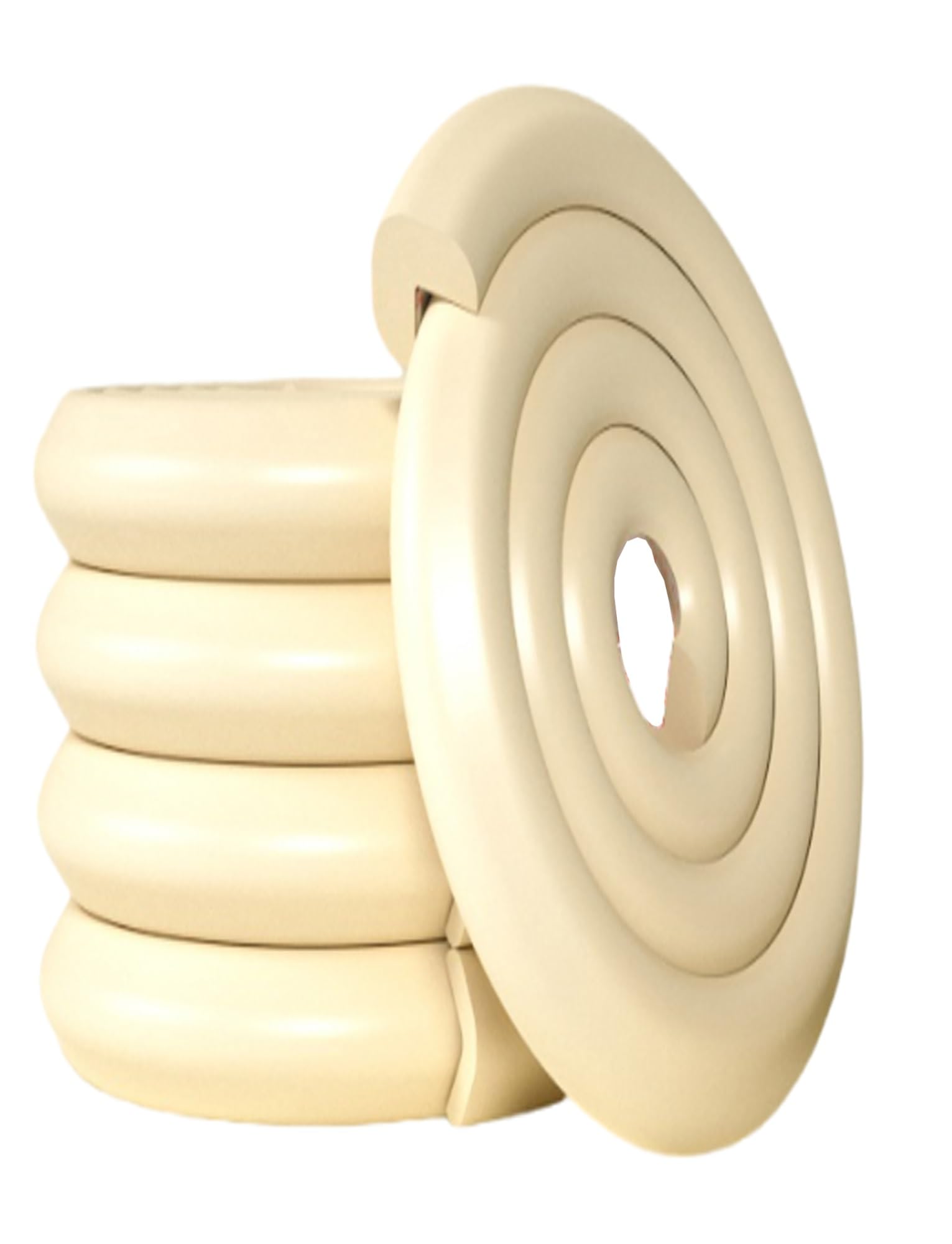 NBR Ochraniacz narożników z klejem - nie wymaga wiercenia, Elastyczne osłony krawędzi do ostrych narożników w domach, 1 szt.(Beige,3.5cmx500cm)