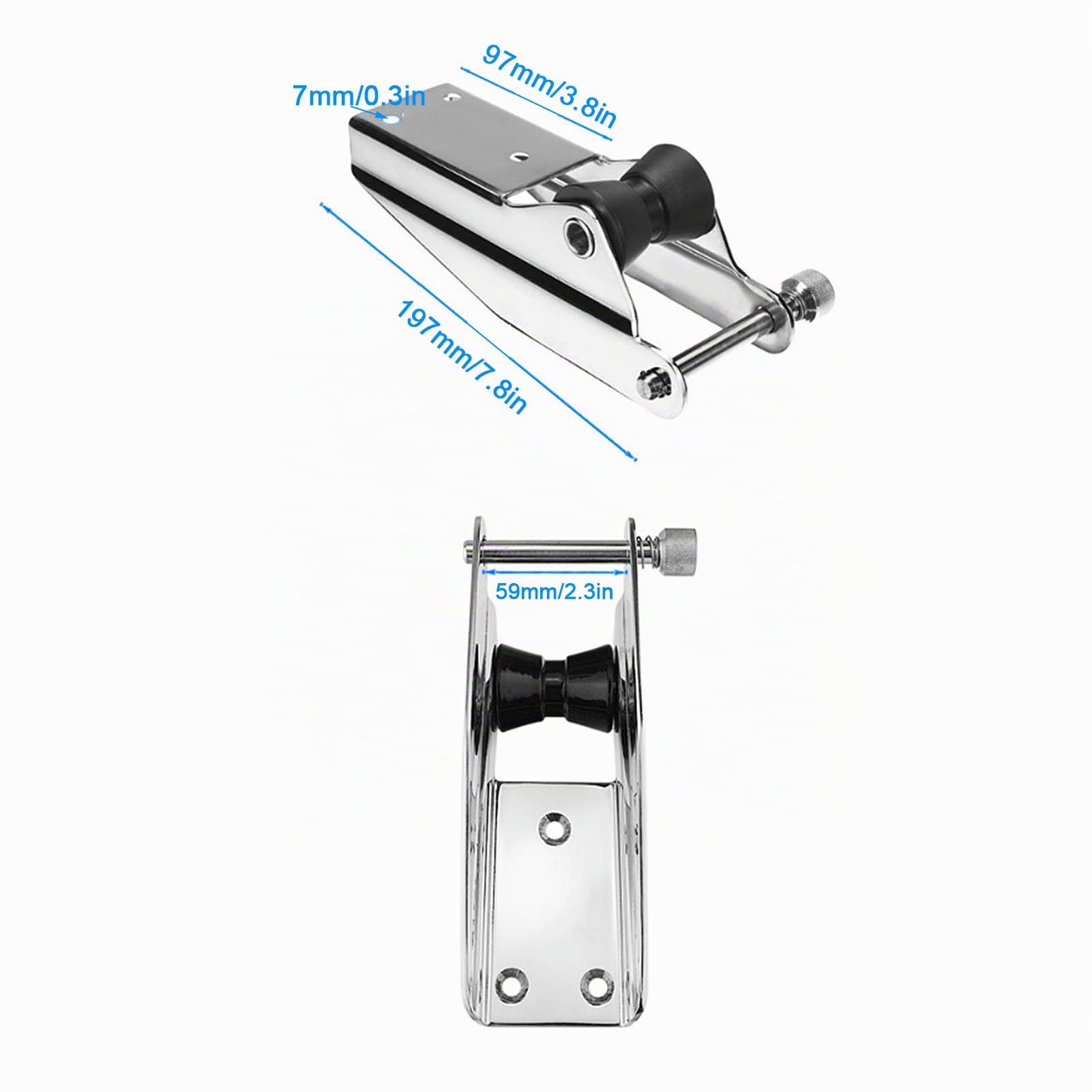 OUKENS Rouleau D'Ancre De Bateau, Support Fixe De Rouleau D'Ancre De 7.88in 316 Accessoires De MatéRiel D'Amarrage De Bateau Marin D'Acier Inoxydable