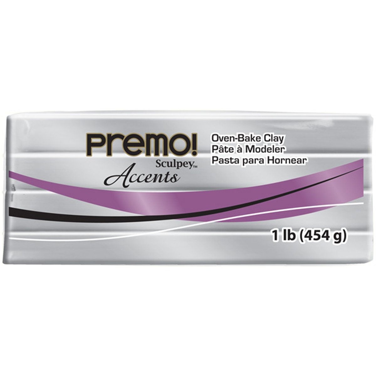 Sculpey Premo™ Polymer Oven-Bake Clay, Silver, Non Toxic, 1 lb. bar, Great for jewelry making, holiday, DIY, mixed media and home décor projects. Premium clay perfect for clayers and artists.