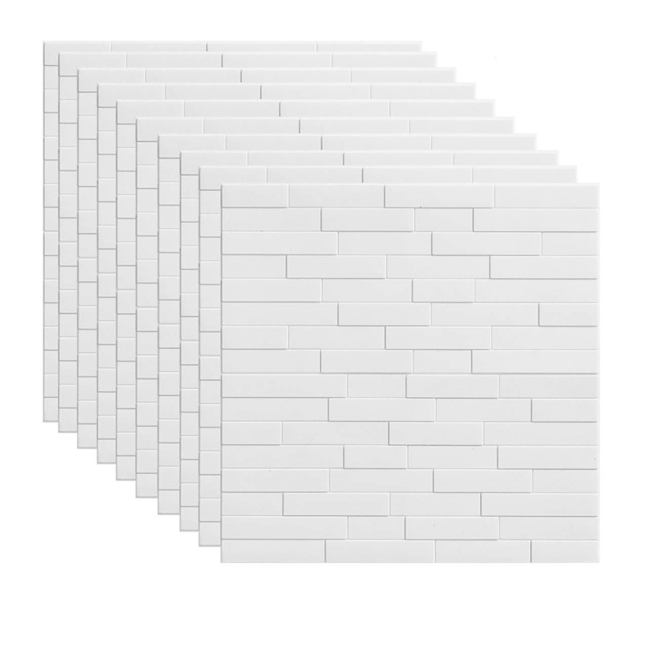 Papier peint 3D masquage défauts muraux mousse brique blanche
