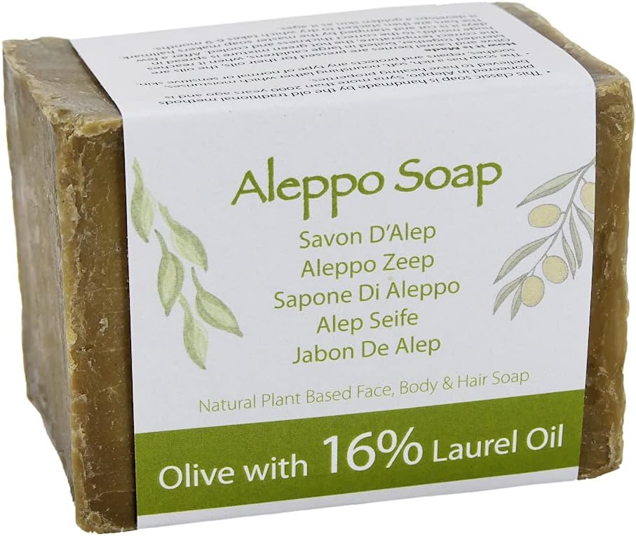 Green Bear Natural Genuine Traditional hand made Aleppo Soap - Olive & Laurel Oil 200gm