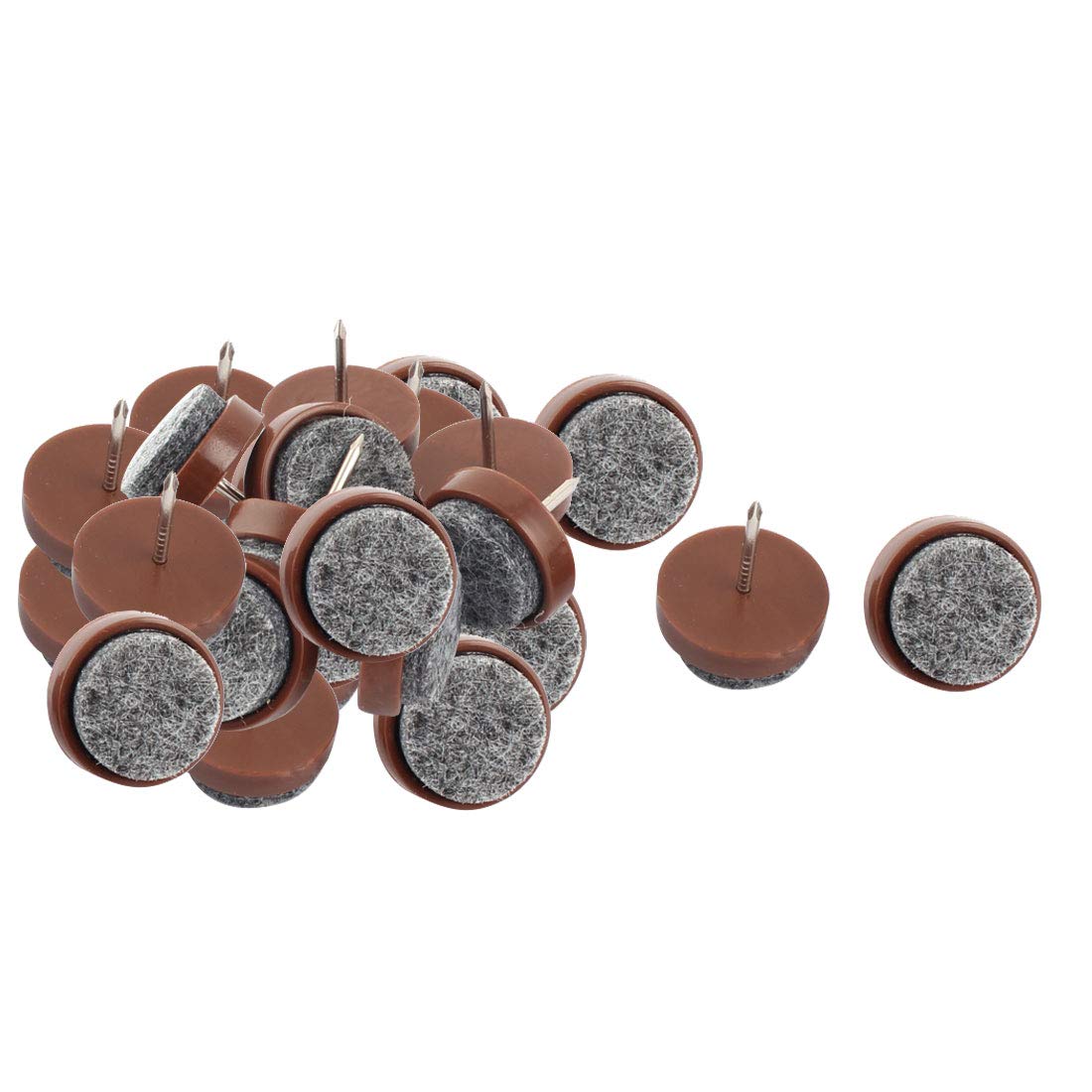 Plastic Base Cafe Home Furniture Sofa Dresser Skid Protector Nail 19 5mm Dia 25pcs id 340 3c2 3d4